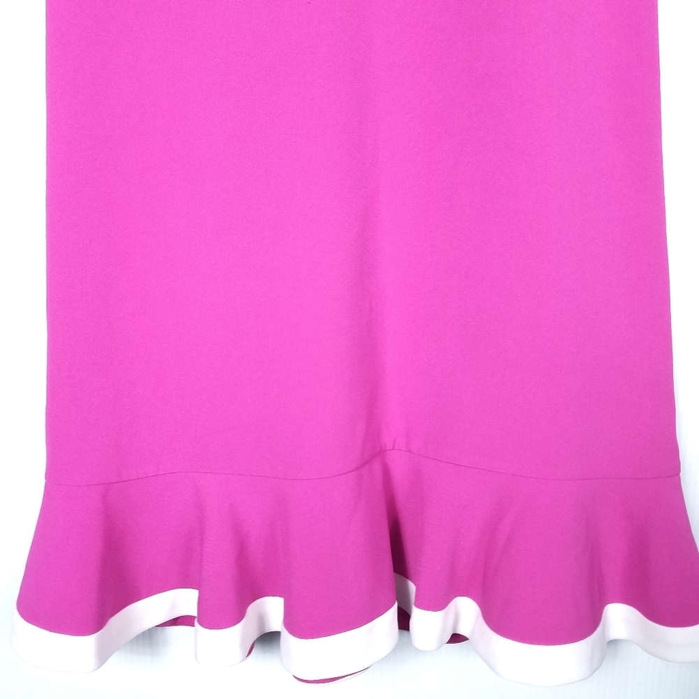 Victoria Beckham Target Fuchsia White Trim Dress - Picture 4 of 9